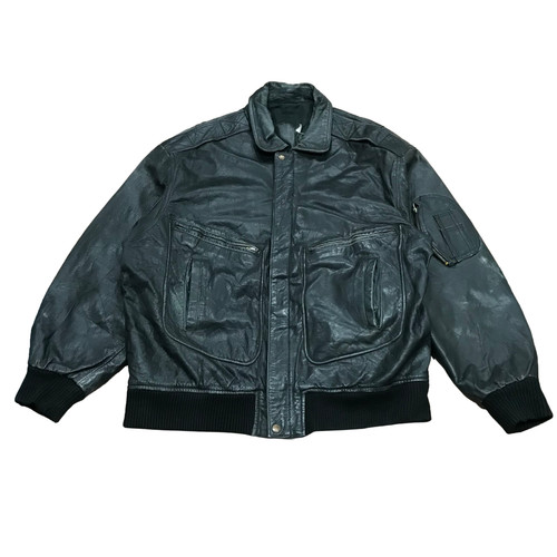 Leather bomber jacket men - leather,