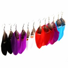 Feather Earrings Drop Boho