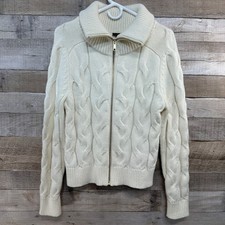 Talbots Womens Ivory Cable