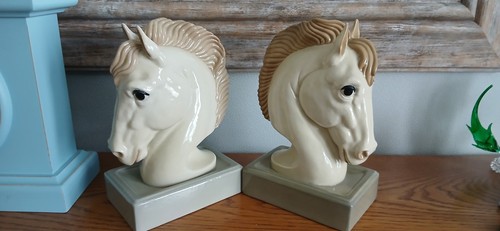 Vintage ceramic white horse - ceramic,