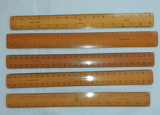 Vintage Wooden Ruler X 5