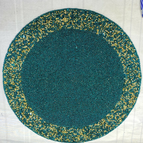 Set beaded placemat - placemat, blue