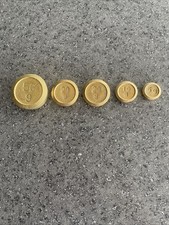 5) Solid Brass Scale Weights