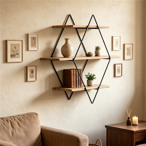 Geometric floating shelves - floating,