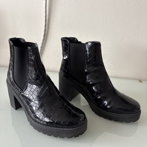Schuh black croc patent - schuh,