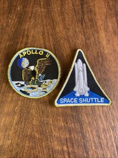 NASA Crew Apollo 11 Embroidered Patch And Space Shuttle Patch