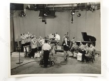 Ted Heath Orchestra Big Band TV Studio Broadcast Camera Music 1950s VTG Photo