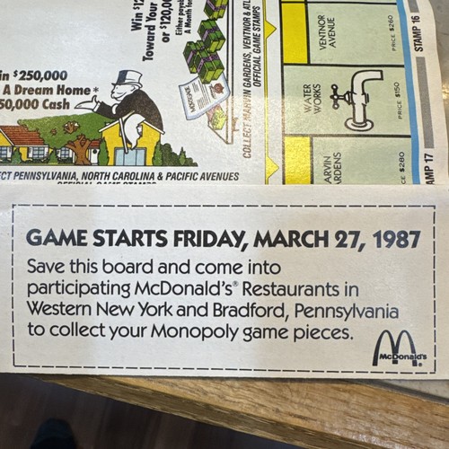 Vintage 1987 mcdonald - vintage,
