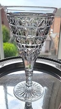 Thomas Webb Crystal Large Goblet - 185 cm  (7 1/4") Elaborate  Design "Heavy"