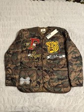 Akira FIRST ROW 'Keep Things Simple' Snap Up Camo Puffer Jacket Size XL - New!