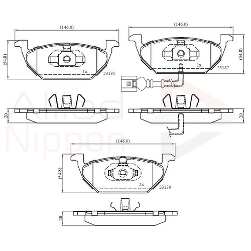 Brake pads set for seat - brake,