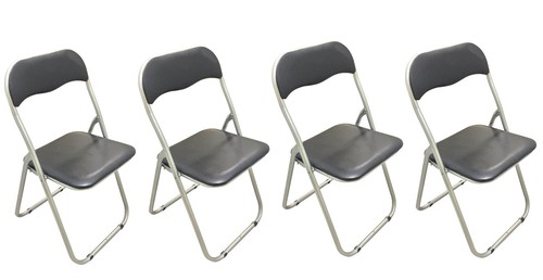 Padded metal folding chairs - folding,
