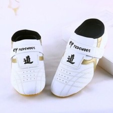 PU Taekwondo Shoes Martial Arts Chinese Kung Fu Tai Chi White Soft New size 5 