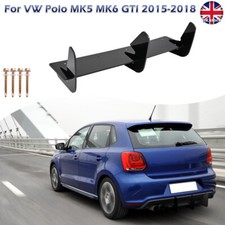 Rear Bumper Diffuser Spoiler Splitter Kit For VW Polo MK5 MK6 GTI 2015 2016-2018
