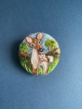 Handmade needle felted brooch - needle,