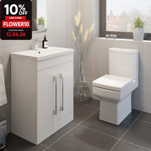White bathroom suite - bathroom, 600mm