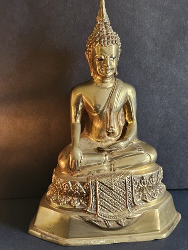 Antique brass thai buddha - antique,