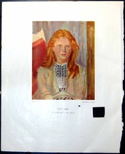 Antique Print Damaged Child Study Herbert Holt From Oil Painting Girl 1949 20th