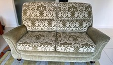 Cottage / Conservatory sofa, 2.5 seater, green velour, immaculate
