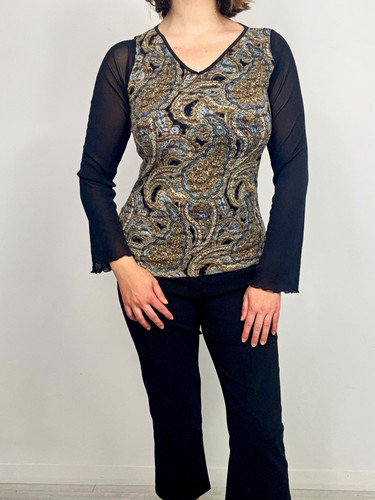 Y2k mesh paisley boho - mesh,
