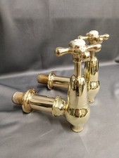 BARE BRASS GLOBE TAPS
