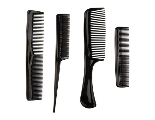 Assorted black comb set hair - 4,