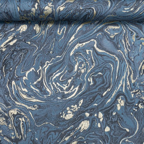 Blue gold marble wallpaper - blue,