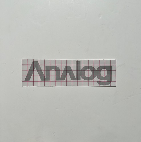 Analog logo sticker - analog, /