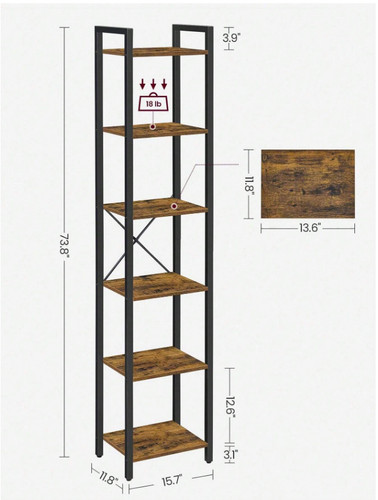Narrow wooden shelf - narrow,