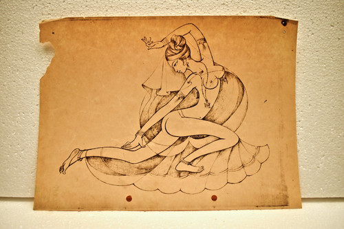 Vintage indian erotic - vintage, line