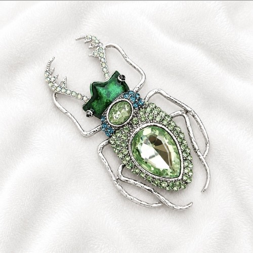 Green beetle rhinestone insect - beetle,