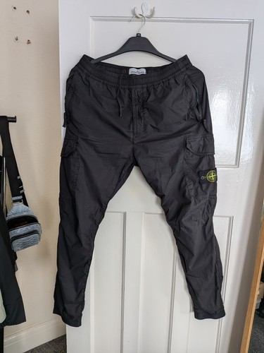Stone island black cargo - black, pants