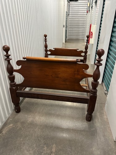 Antique cannonball bed - antique,