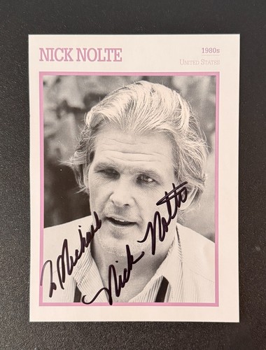 Actor nick nolte autographed - actor,