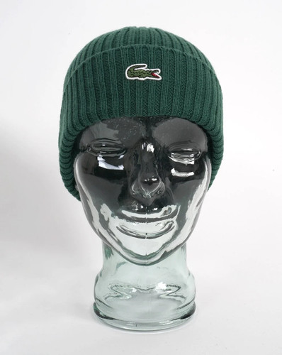 Lacoste ribbed wool beanie - lacoste,