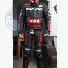 Honda Gas Suit Motorcycle Racing Leather Suit Motorbike Repsol Biker MotoGP Gear