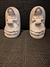 Art Deco Plaster Lady Bookends