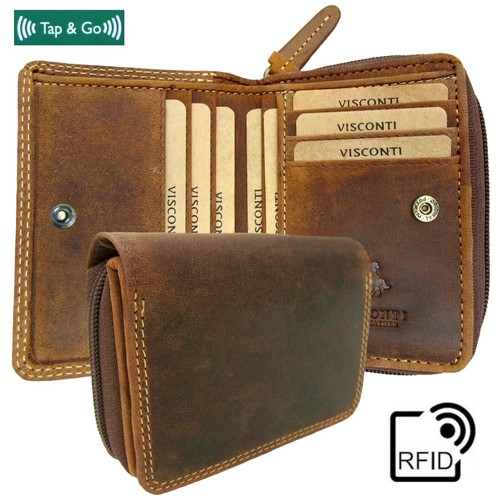 Purse rfid tap real - real, leather