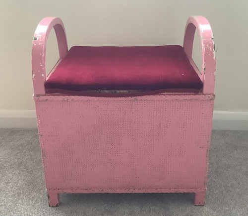 Lloyd loom style ottoman - lloyd, loom-style