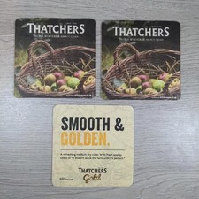 Thatchers Cider 3 x Vintage Beer Mats Pub Bar Coaster Breweriana
