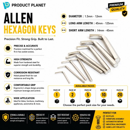 Allen key set metric - key,