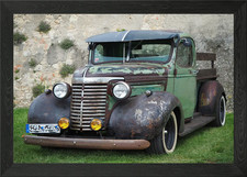 Old hot Chevrolet Truck Framed