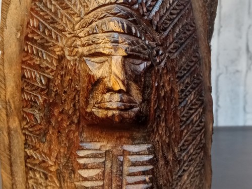 Vintage hand carved wooden - hand-carved,