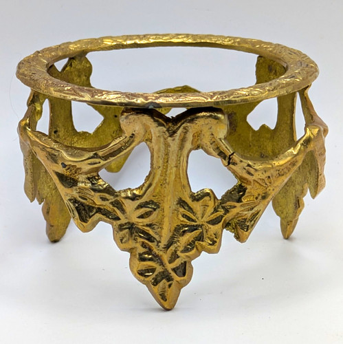 Vtg brass sphere stand holder - vtg,