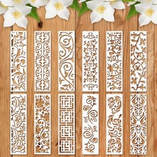 12 Pieces Border Leaf Stencil