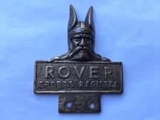 VINTAGE ROVER SPORTS REGISTER CAR BADGE