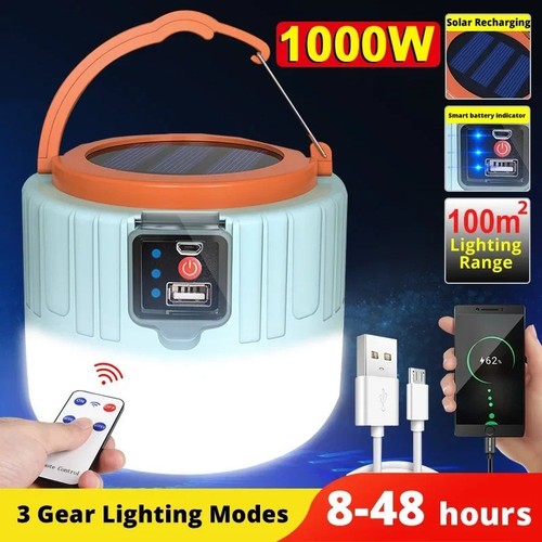 1000w solar led camping hiking - led,