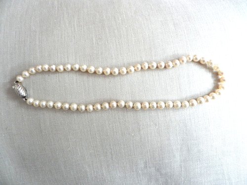 Cream faux pearl choker - cream,