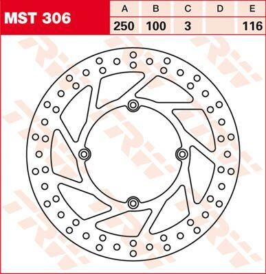 Trw round fixed brake disc - brake,