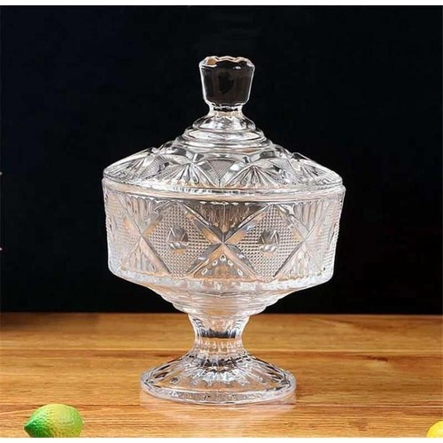 Qianli clear glass candy jar - qianli,